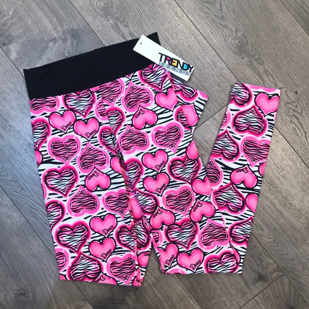 Trendy Trends Zebra Heart Dance Leggings